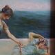 Oil painting on wood signed gilded frame xx century