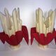 Paire de lampes mouchoirs bicolore