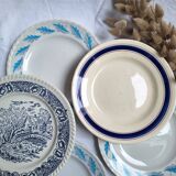 Blue vintage dinner plates