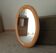 Miroir ovale vintage en hêtre années 70/80