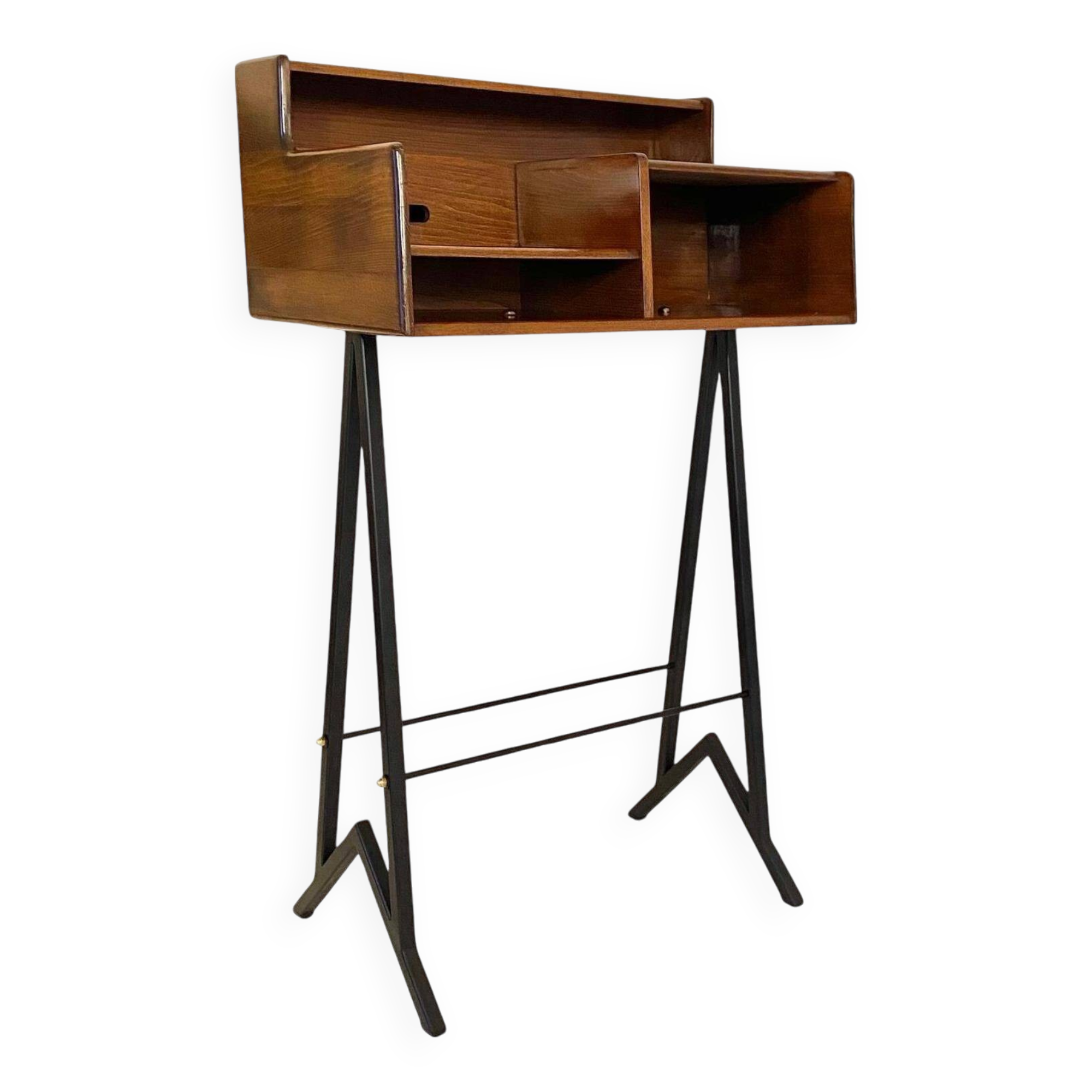 Mid Century Modern Vintage Wood Console Table, FIMSA Italy, 1960s