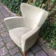 Fauteuil velours ras 1950