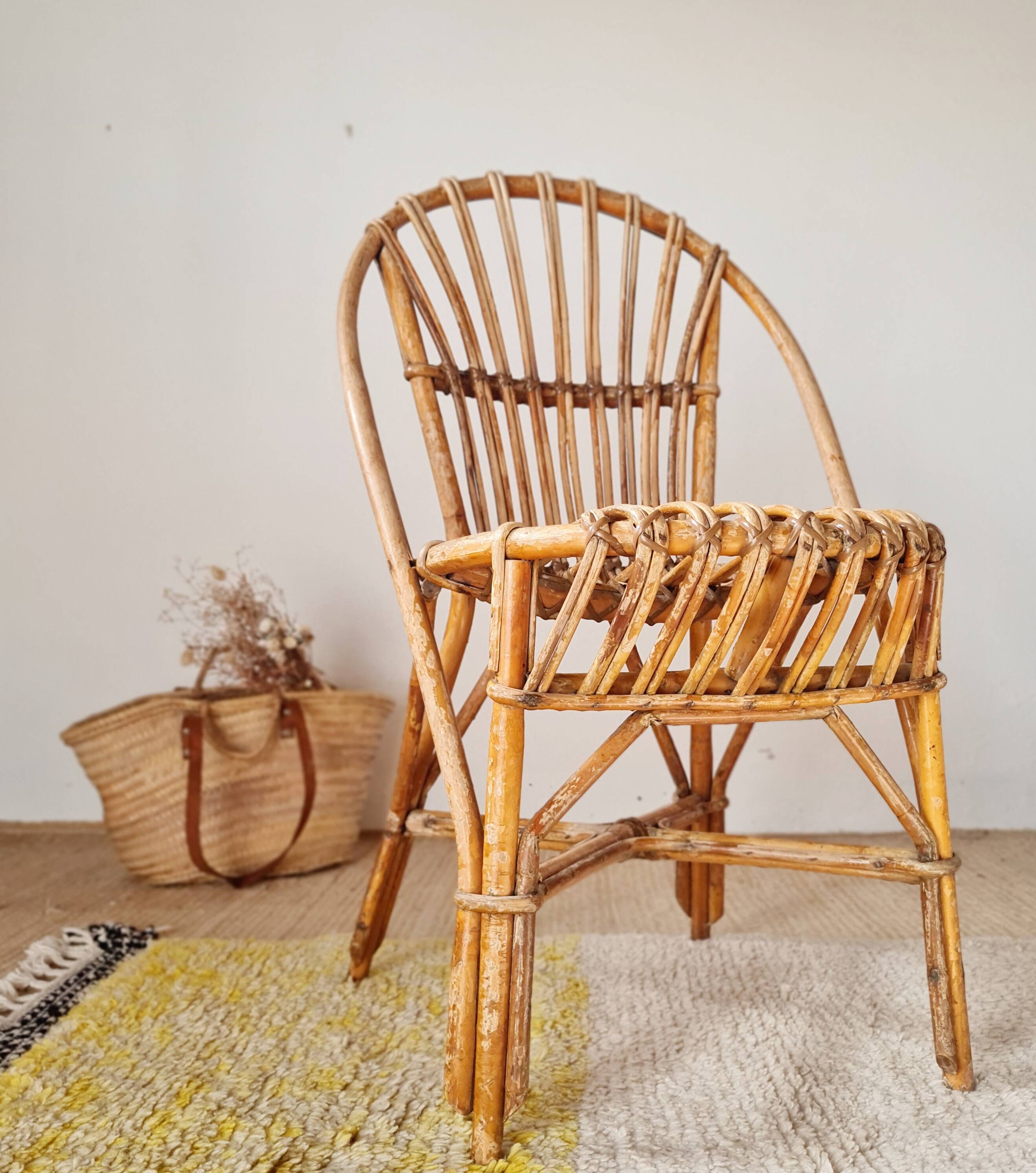 Vintage Hardy rattan bistro chair