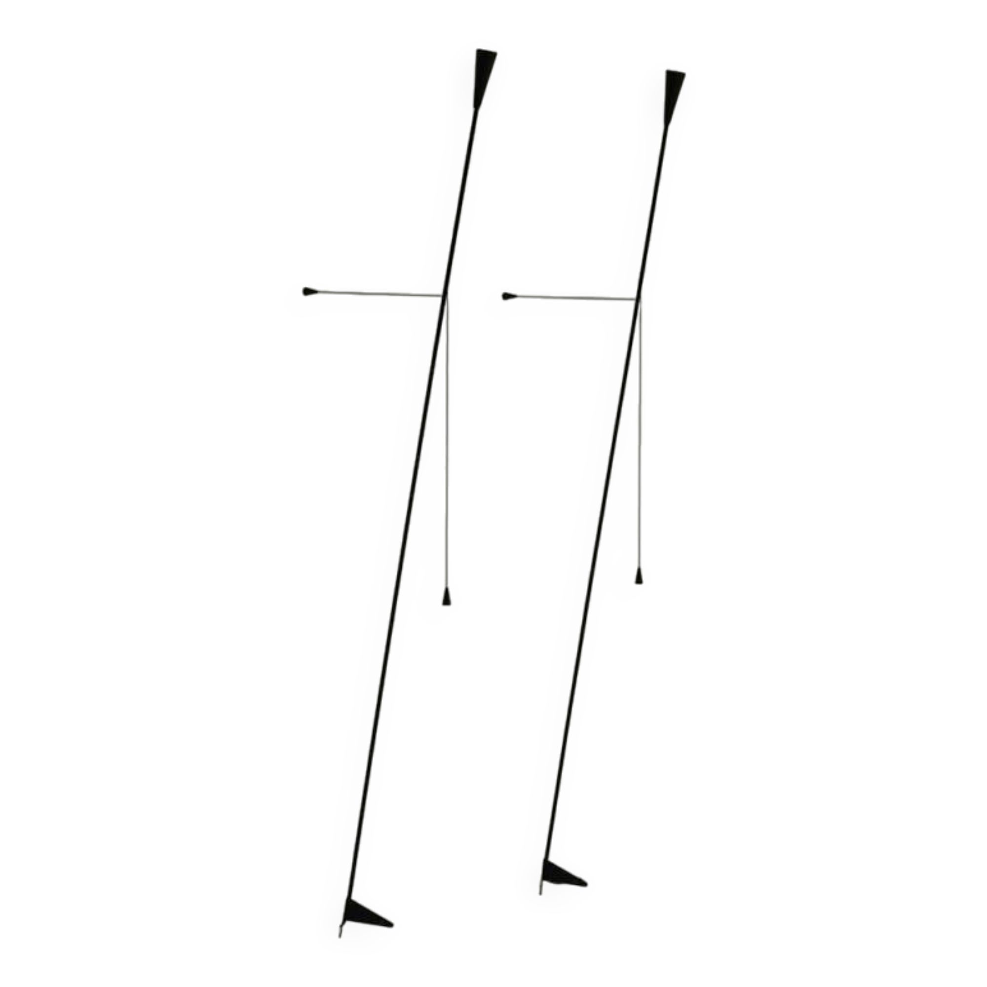 Set of 2 floor/ wall lamps by Bjart Veenendaal, 1980s The Netherlands.