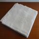 Set de 2 taies d'oreillers brodées monogrammées R.A anciennes en coton 70cm sur 73 cm