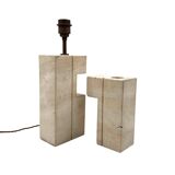 Mid-century modern travertine table lamp, Nucleo Sormani Italy 1960s