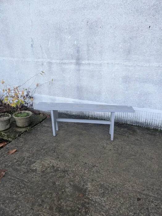 Grey farm bench