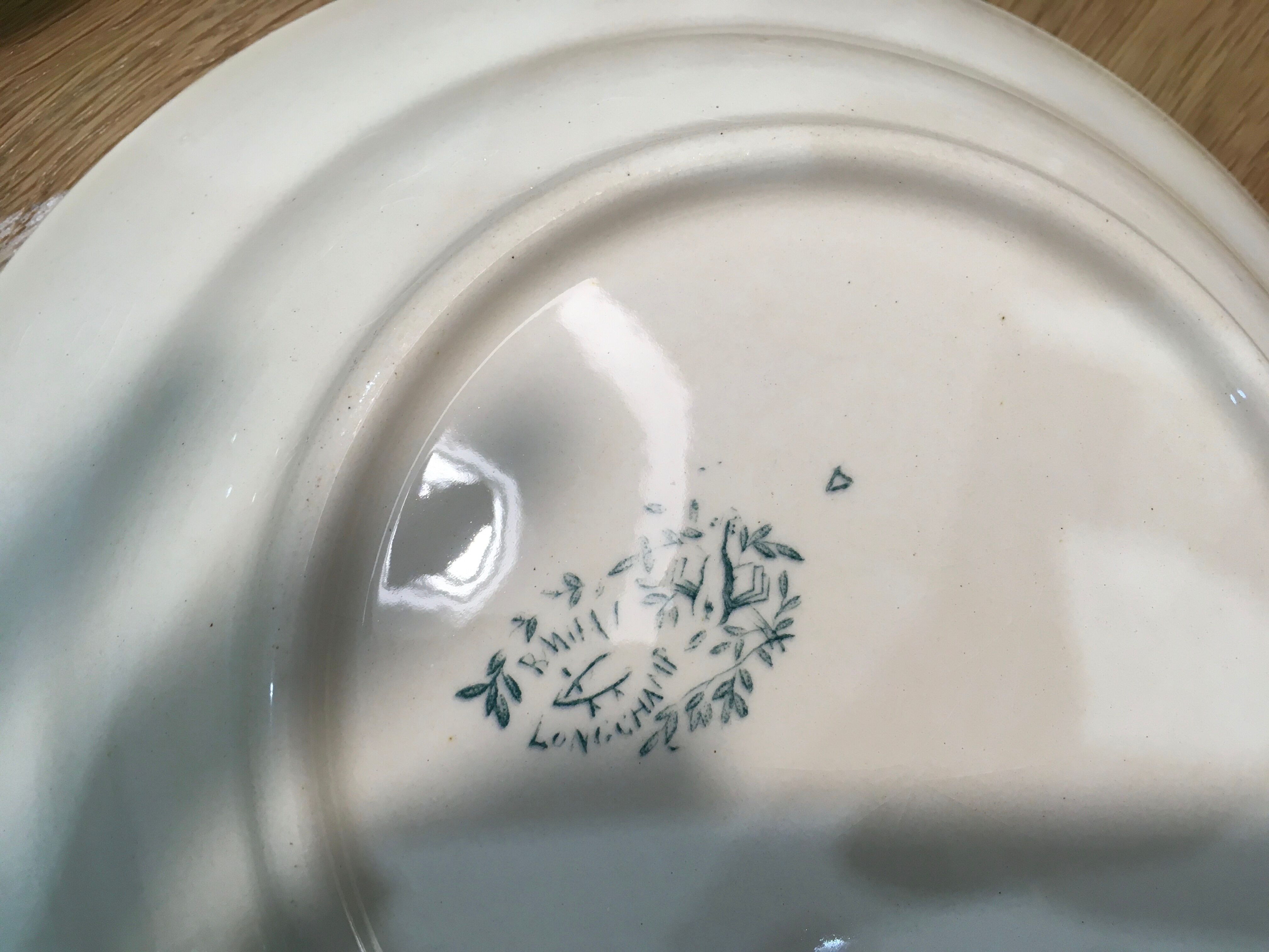 Lot 4 assiettes Terre de Fer Rameau Longchamp