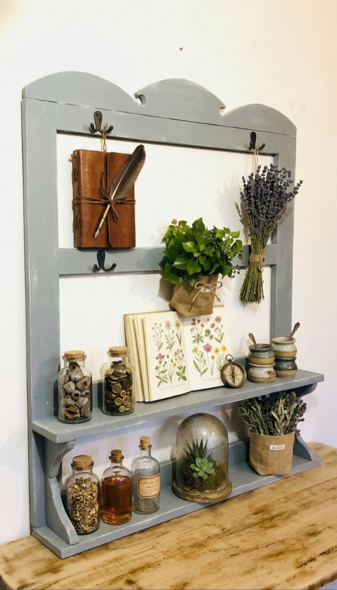 Antique wall shelf
