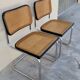 Paire de chaises b32 de Marcel Breuer en cannage