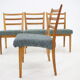 Ensemble des années 1960 de 4 chaises de salle à manger en chêne, Tchécoslovaquie