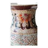 Chinese vase baluster in polychrome ceramics. Life scenes Japanese warriors/Samurai against a backdrop of wilderness