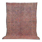 Tapis marocain berbère vintage en laine fait main