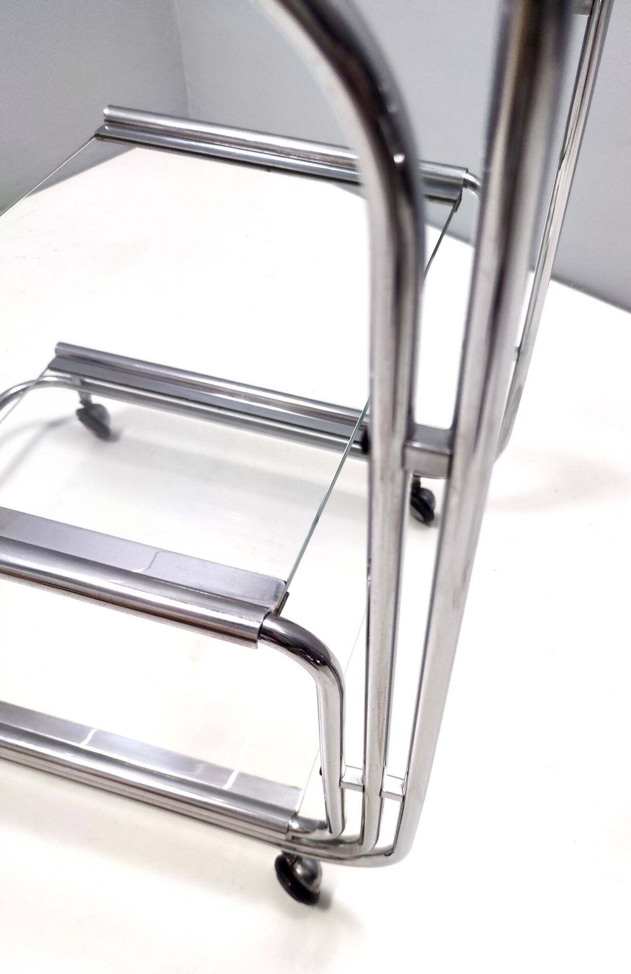 Serving Cart with Three Glass Shelves, Italy