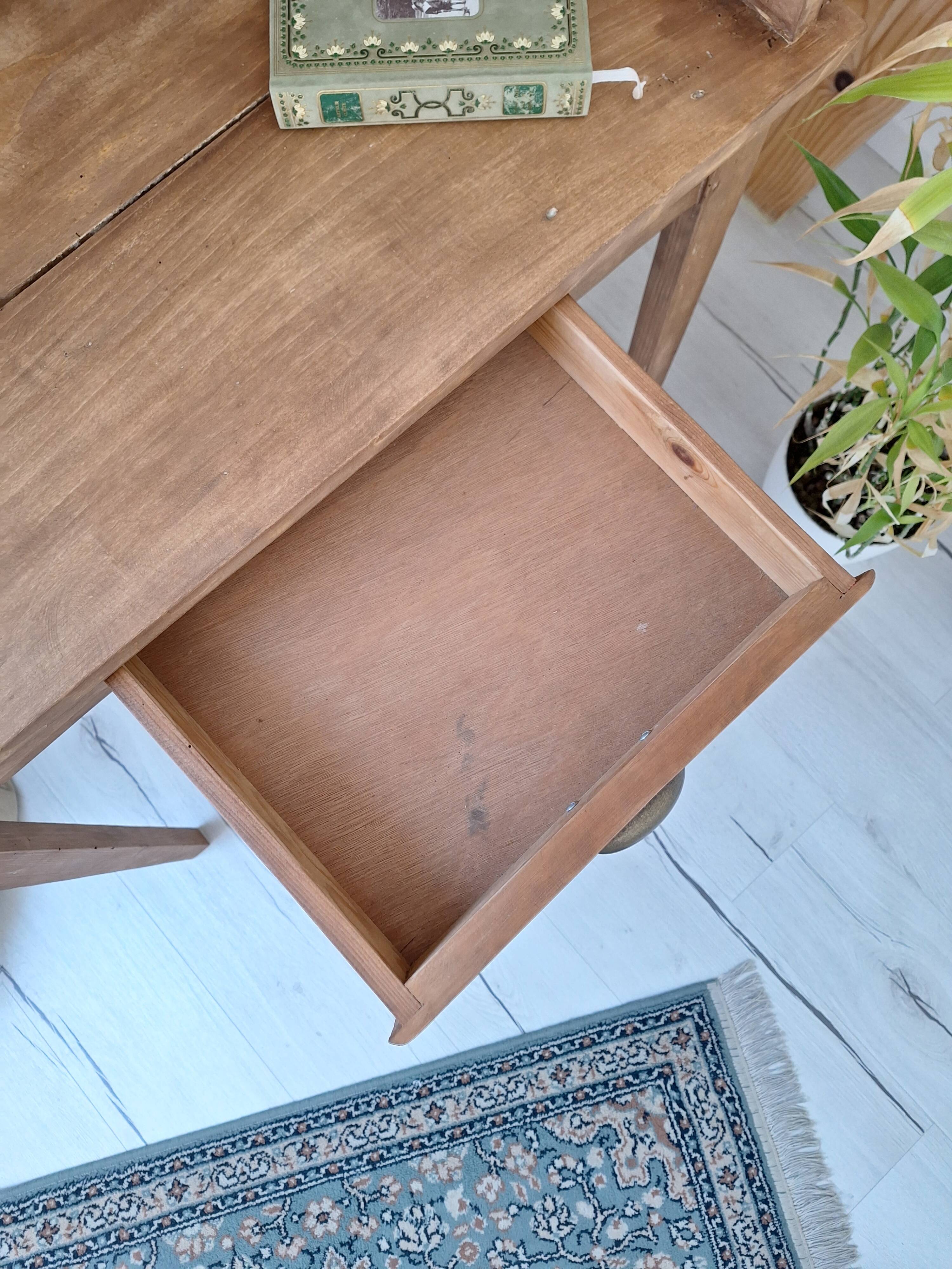 Solid wood tiered desk in a country style