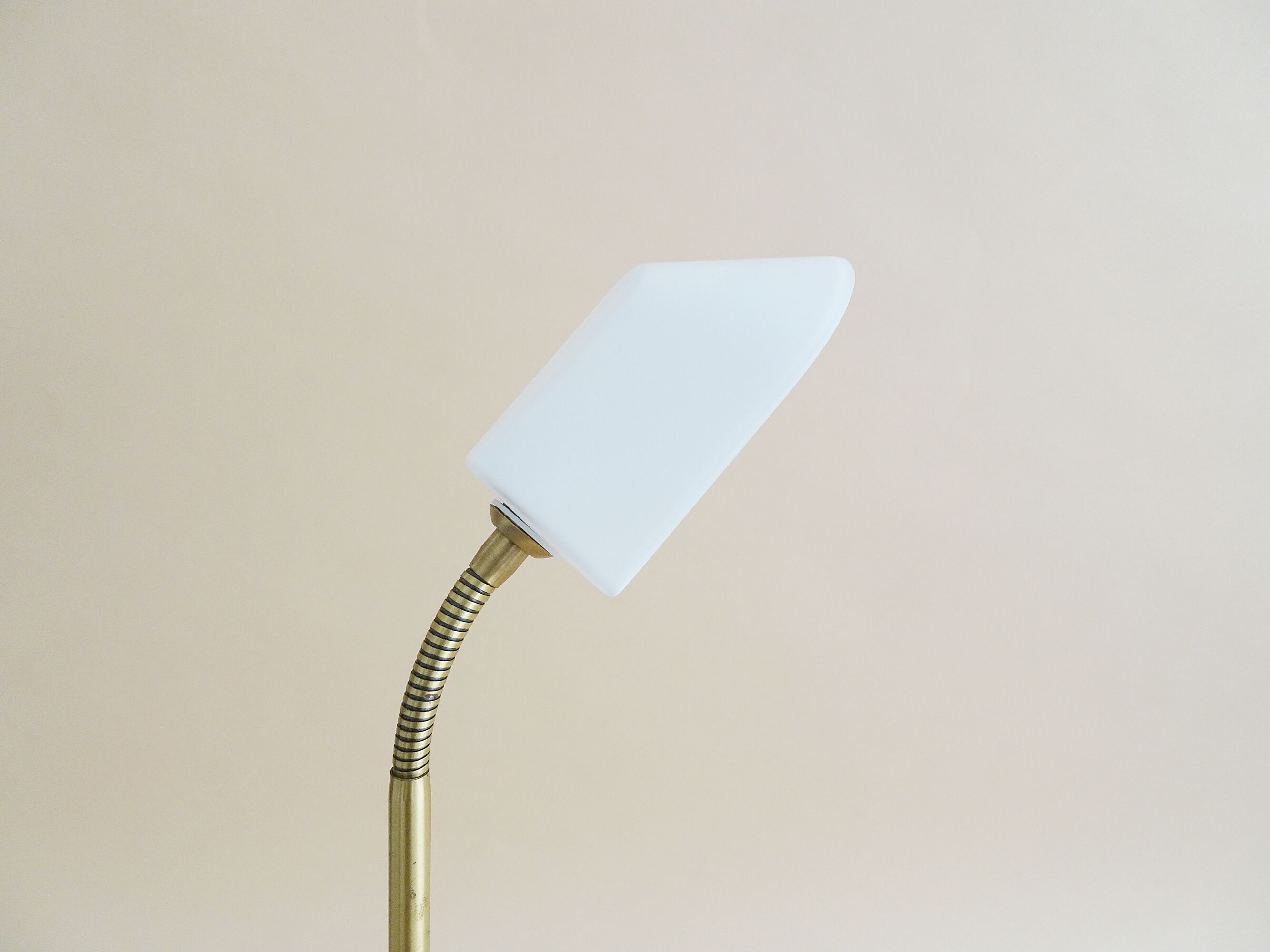 Table lamp by Bankamp Leuchten made of brass and frosted glass