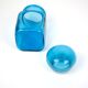Bottle of pharmacy with screw lid in blue thick glass