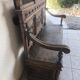 Banquette-coffre ancienne style Henri II / Néo-Renaissance en bois sculpté