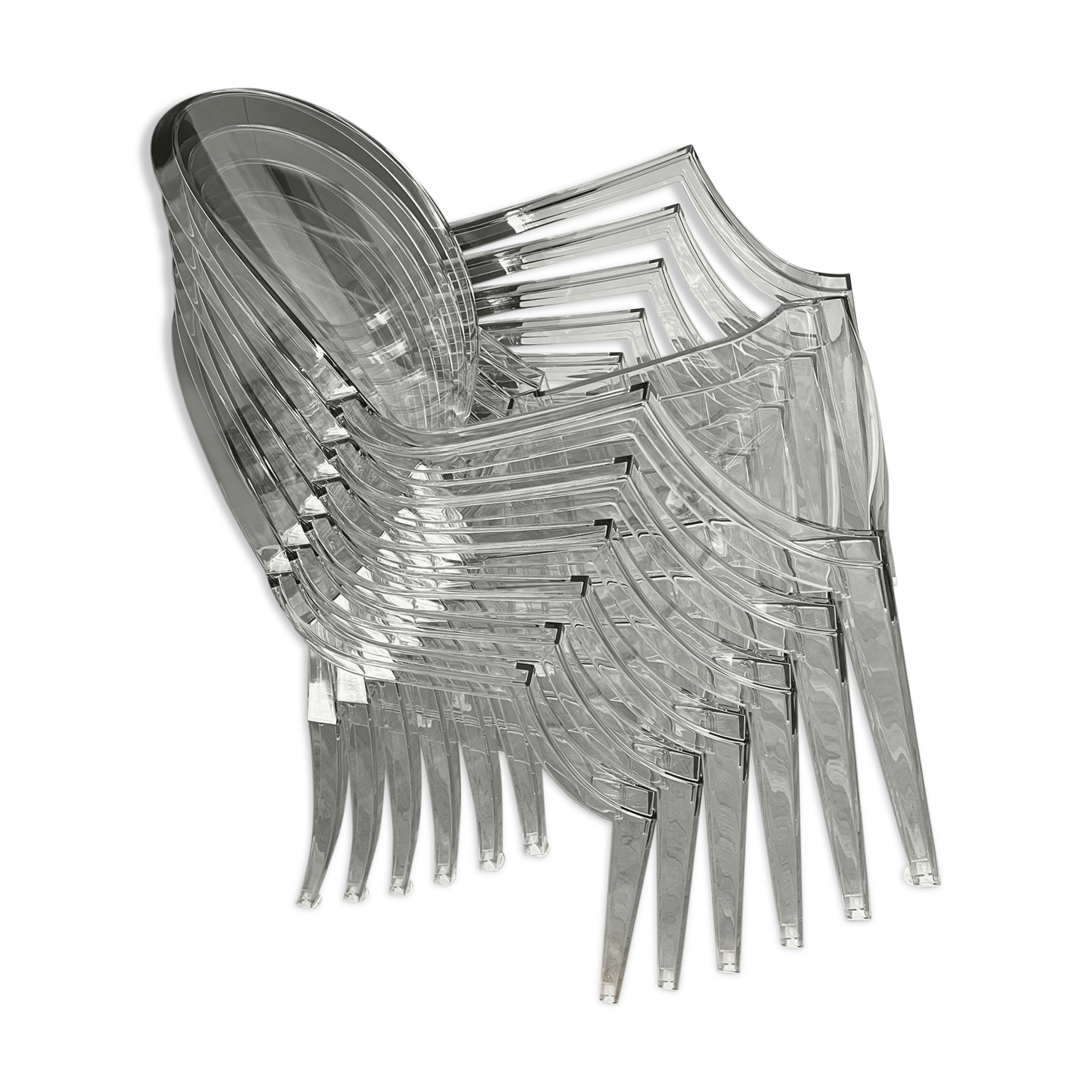 Set of 6 kartell Louis Ghost chairs - Philippe Starck
