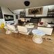 Table basse Holophane en marbre blanc