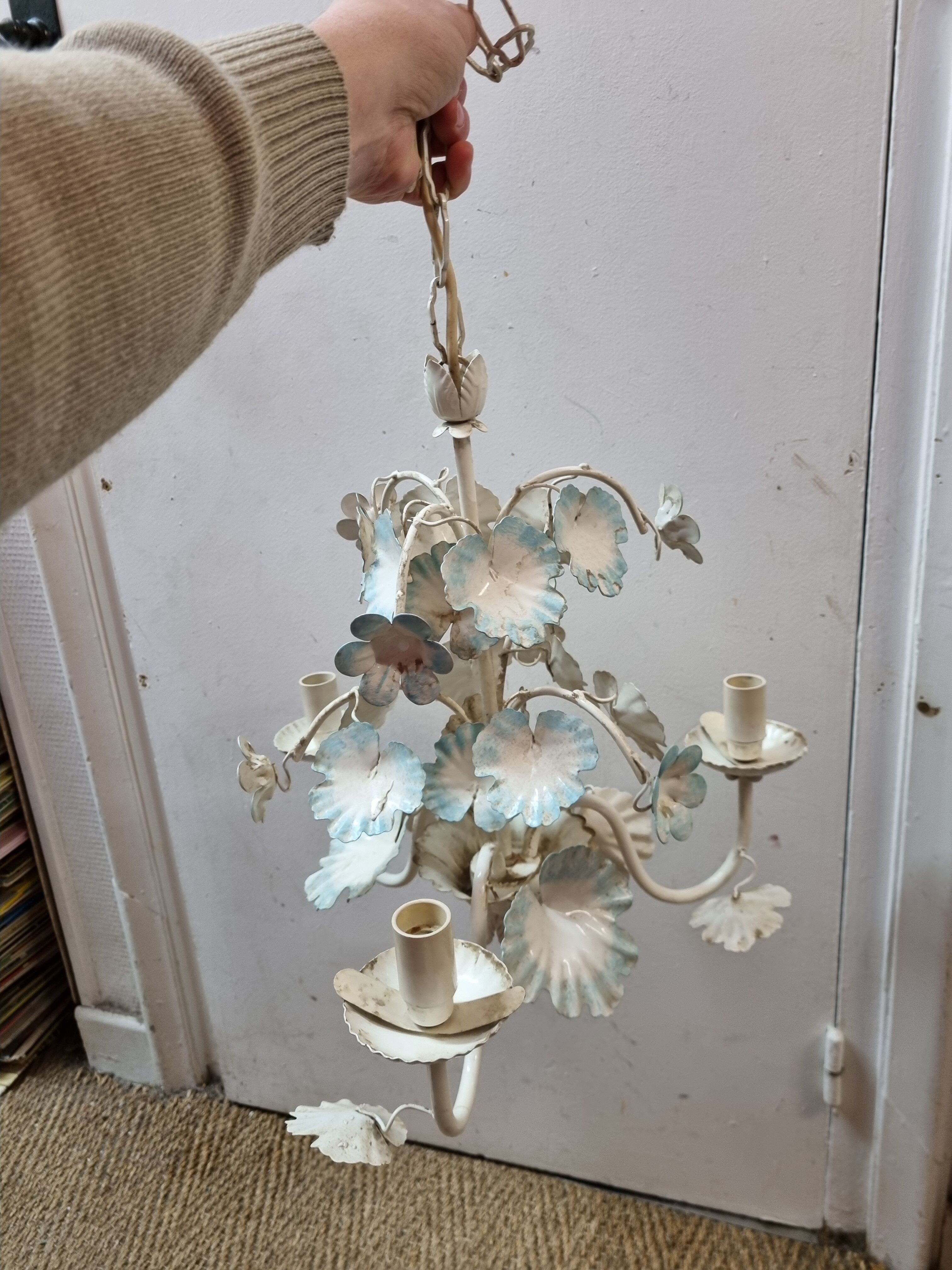 Chandelier Floreart 3 fires, Italy, 1970