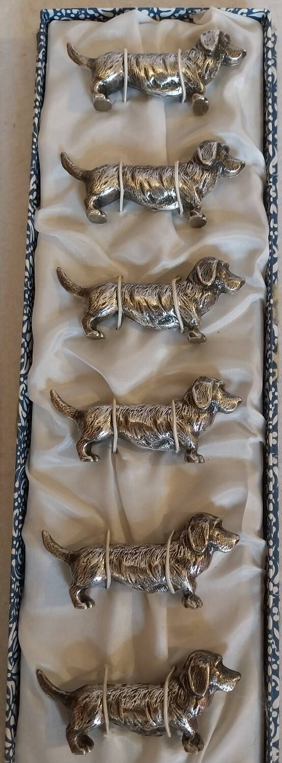 Silver-plated metal animal-shaped knife block