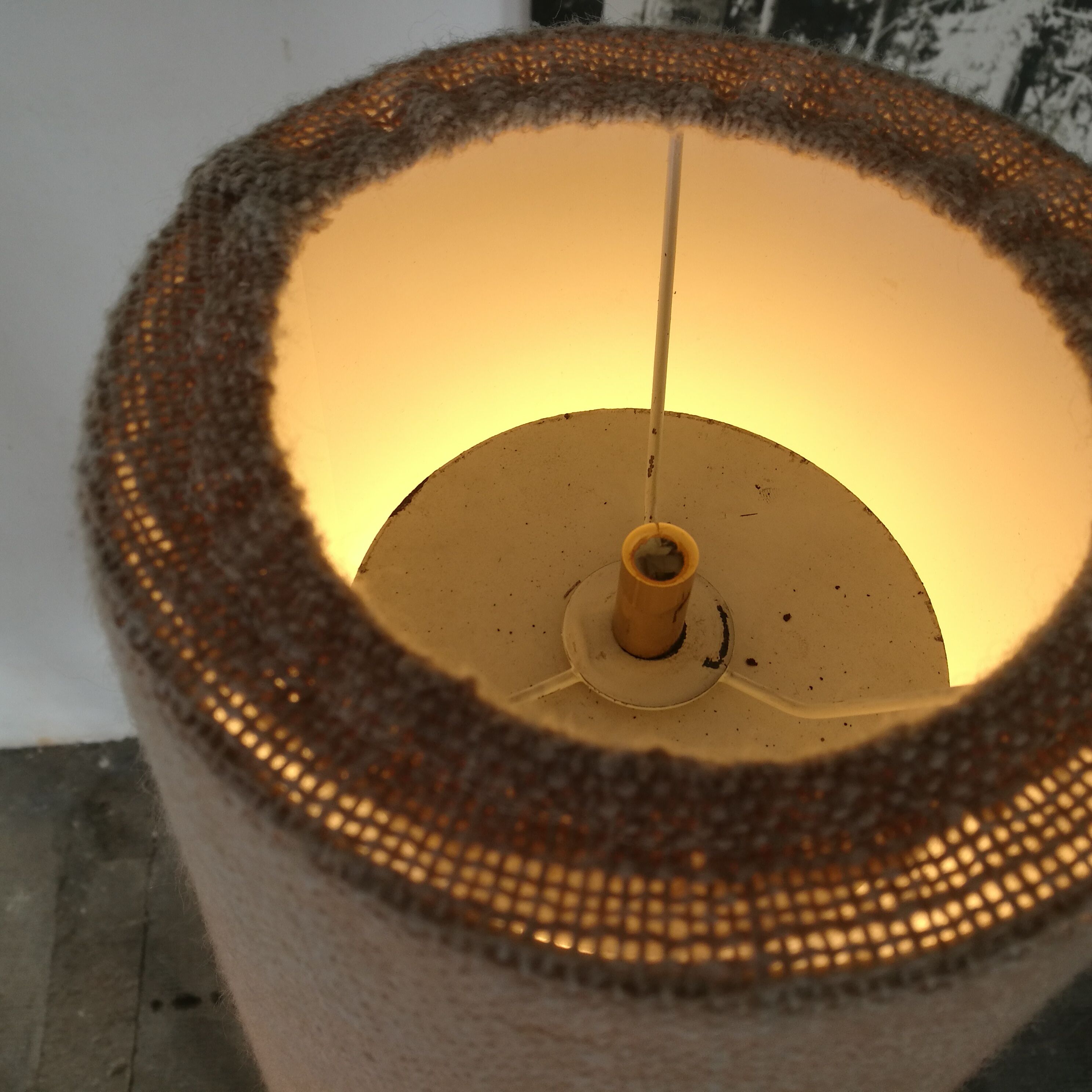 Scandinavian tripod teak lamppost