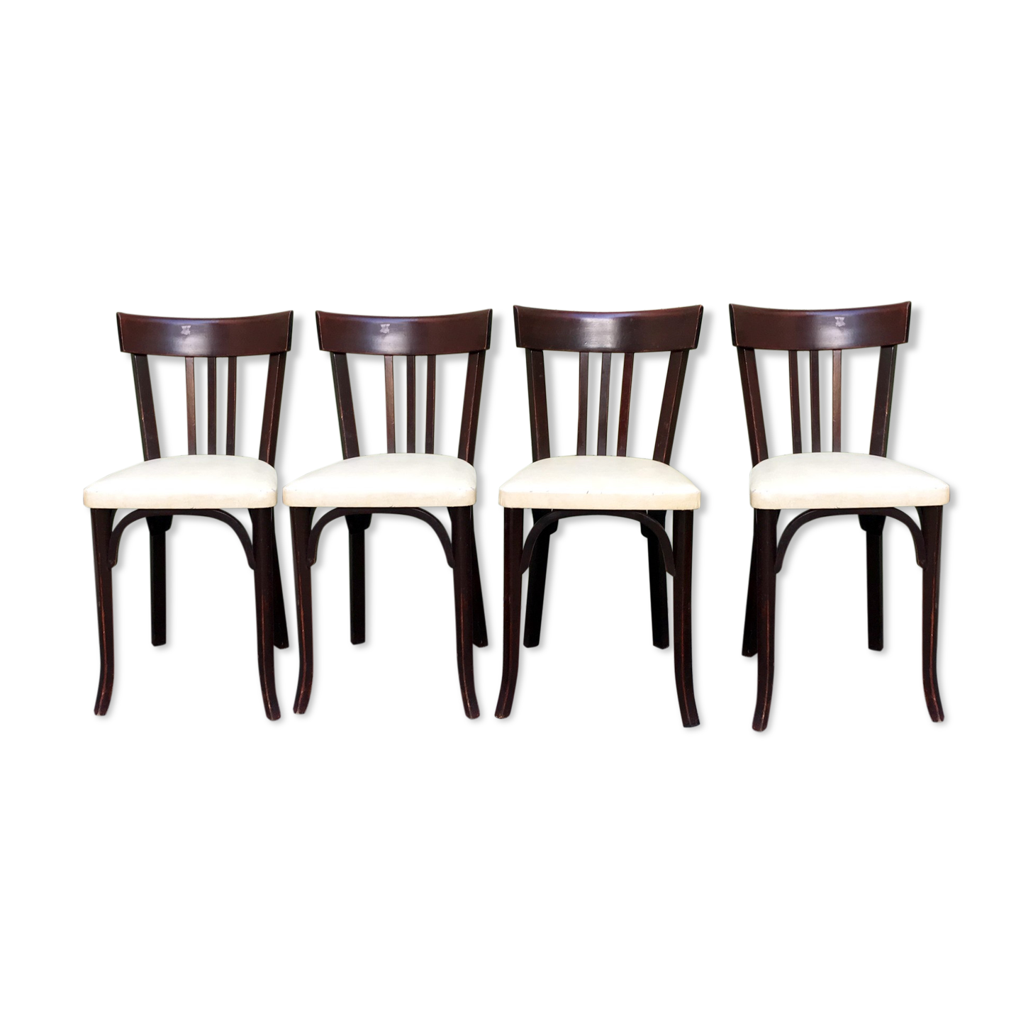 4 Baumann vintage bistro chairs 50s