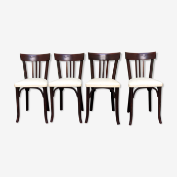 4 Chaises bistrot Baumann vintage années 50