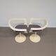 2 x chaise Tulip Lusch, rare, 1972, design blanc, design vintage Colani