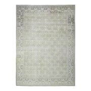 1970s Vintage Persian Handmade Wool Cotton Green Area Rug 295x400