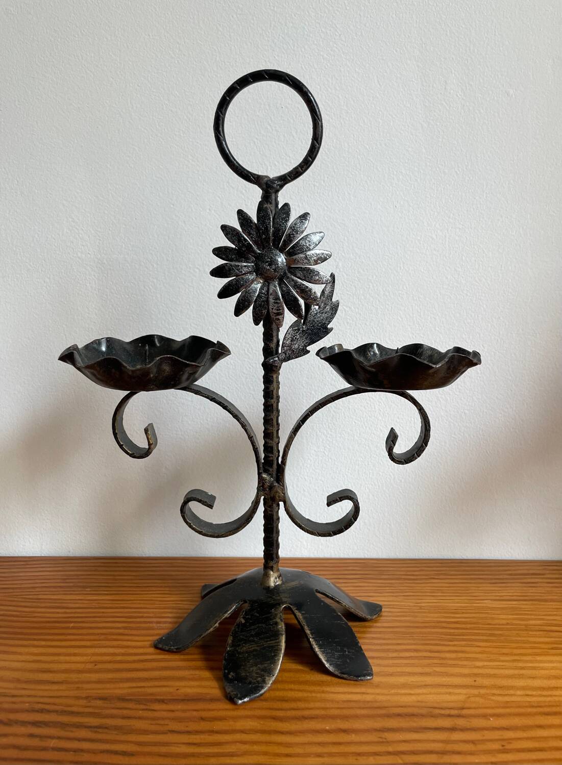 Brutalist Folk Art Candle Holders
