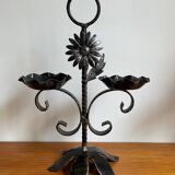 Brutalist Folk Art Candle Holders