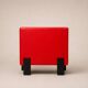 Uchida x Poltrona Frau — Pair of "Moji" armchairs in red leather