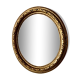 Small vintage wall mirror in gold painted wood