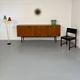 Vintage teak enfilade attributed to Gérard Guermonprez, 1960s design.