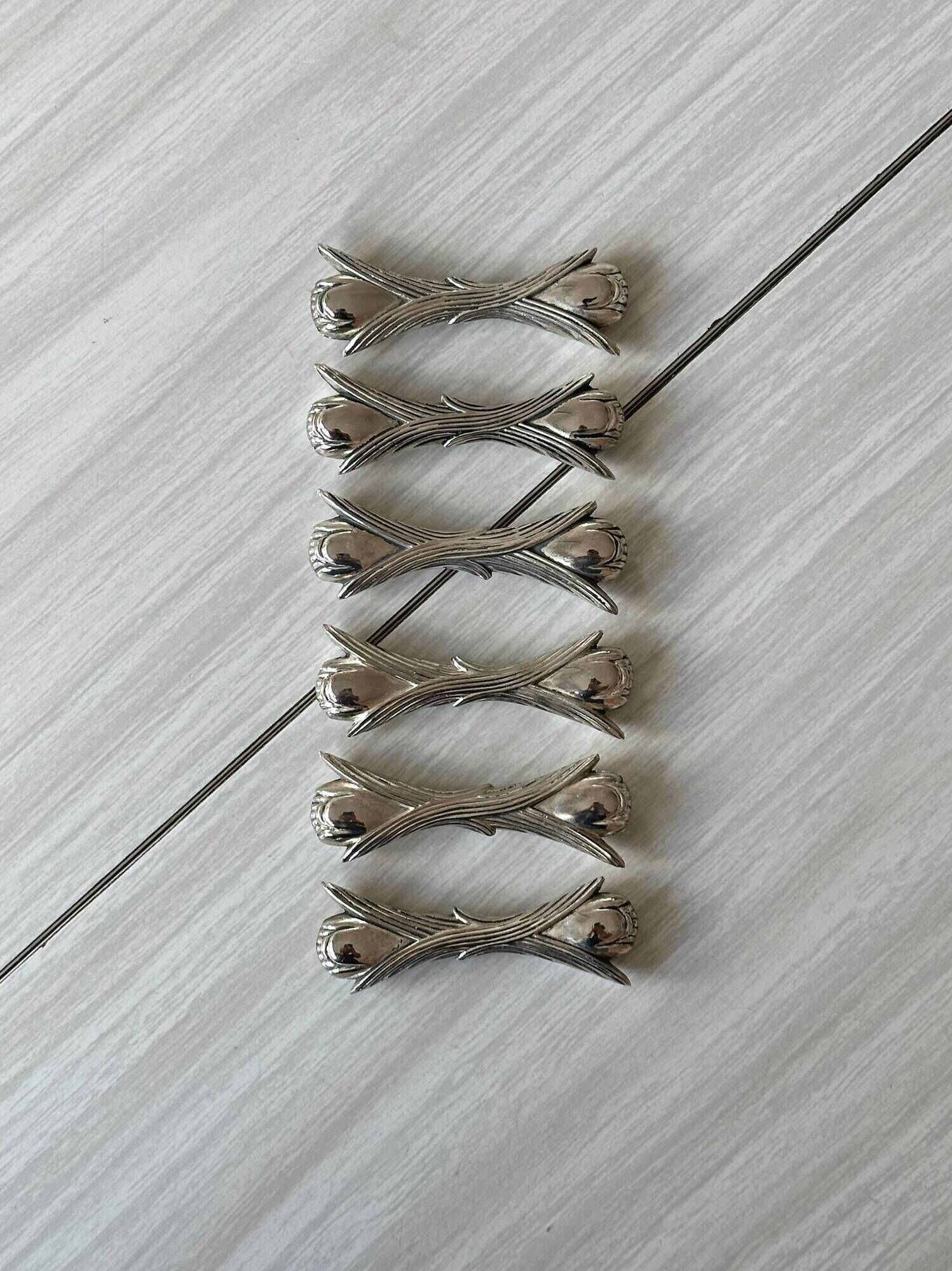 6 metal knife rests Silea