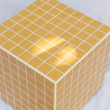 Mustard yellow cube side table 33x33 cm