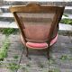 Louis XV style walnut and cane armchair