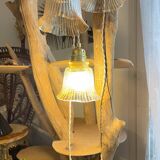 Vintage tulip lamps in customizable iridescent glass