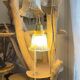 Vintage tulip lamps in customizable iridescent glass