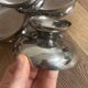 Vintage set of 6 small stainless steel bowls.