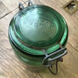 Lot de 3 bocaux et fiole en verre ancien