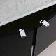 Buffet minimaliste de Florence Knoll en bois noir et marbre blanc, 1970
