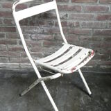 Chaise pliante en acier industriel