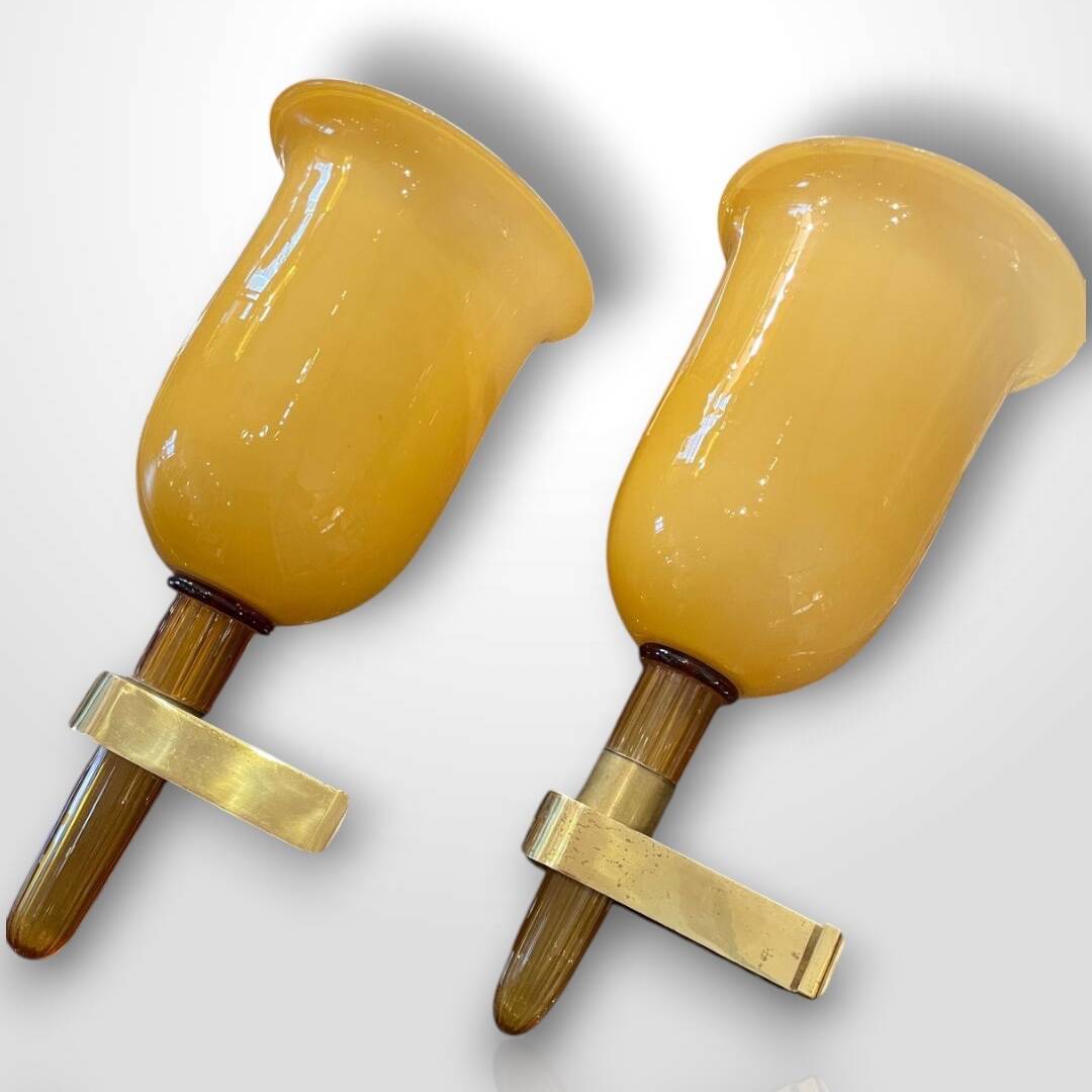 Pairs of Murano wall sconces, 20th century