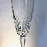 Set 8 vintage champagne flutes