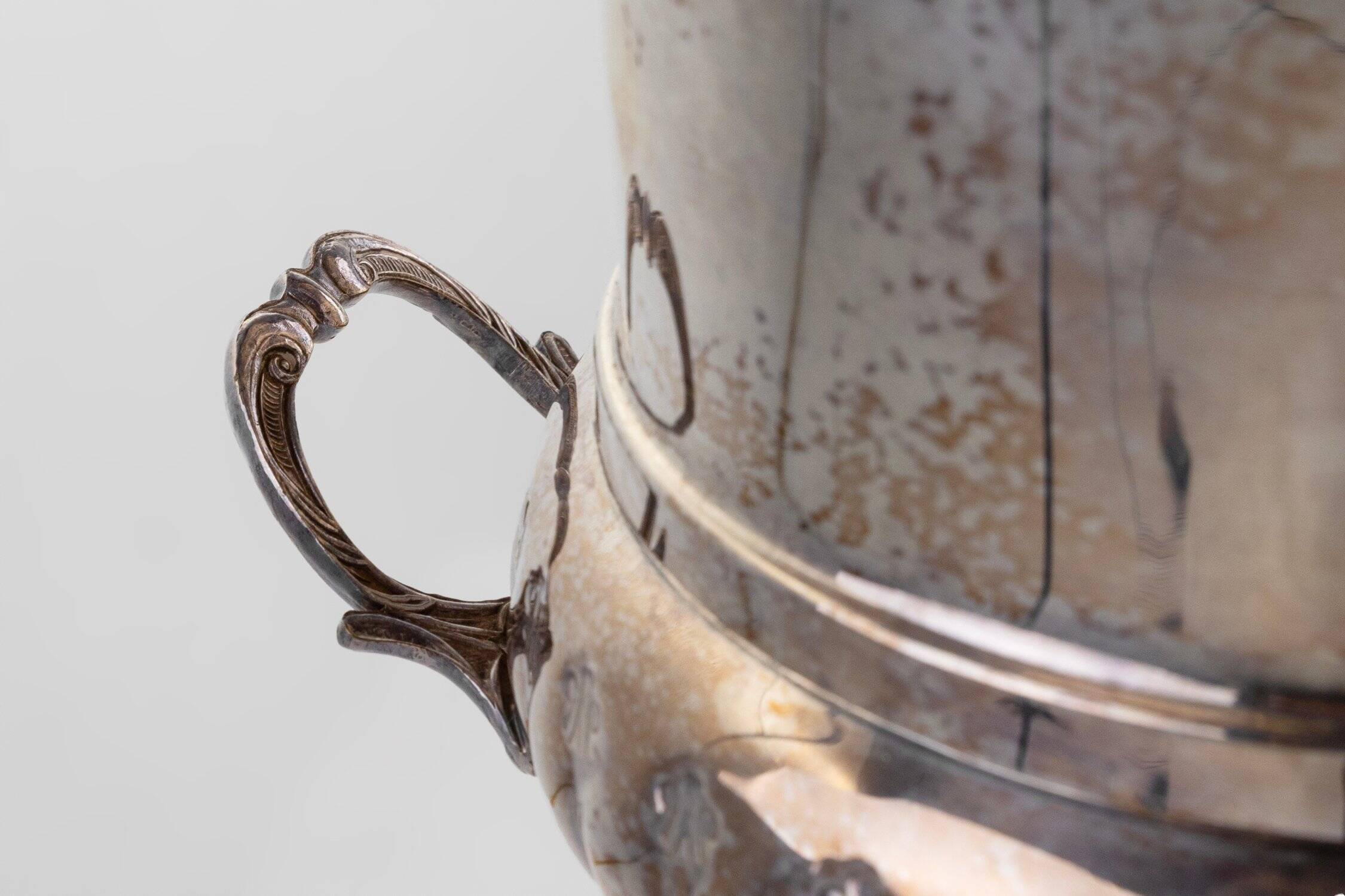 Medicis Vase Shaped Silver-Plated Champagne Cooler, France 1950s