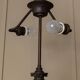 Lampe de table en métal bronze brun – Empire années 1910, design italien avec motifs animaliers, lampe de bureau classique