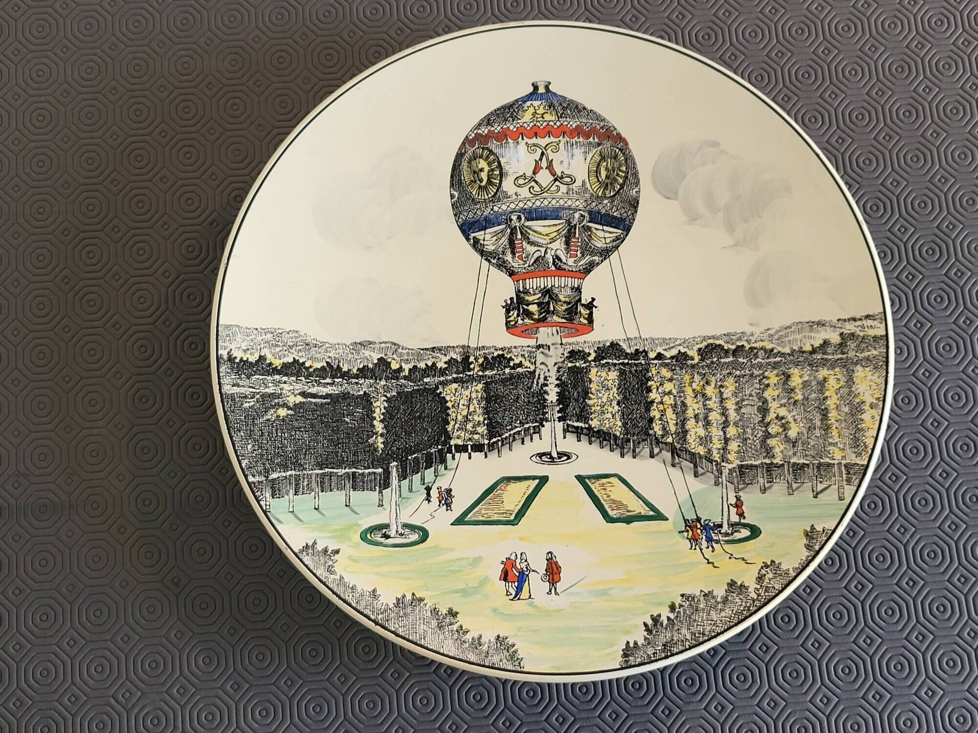 Decorative Plate Series "The Travels" in Limited Edition from Longwy France
